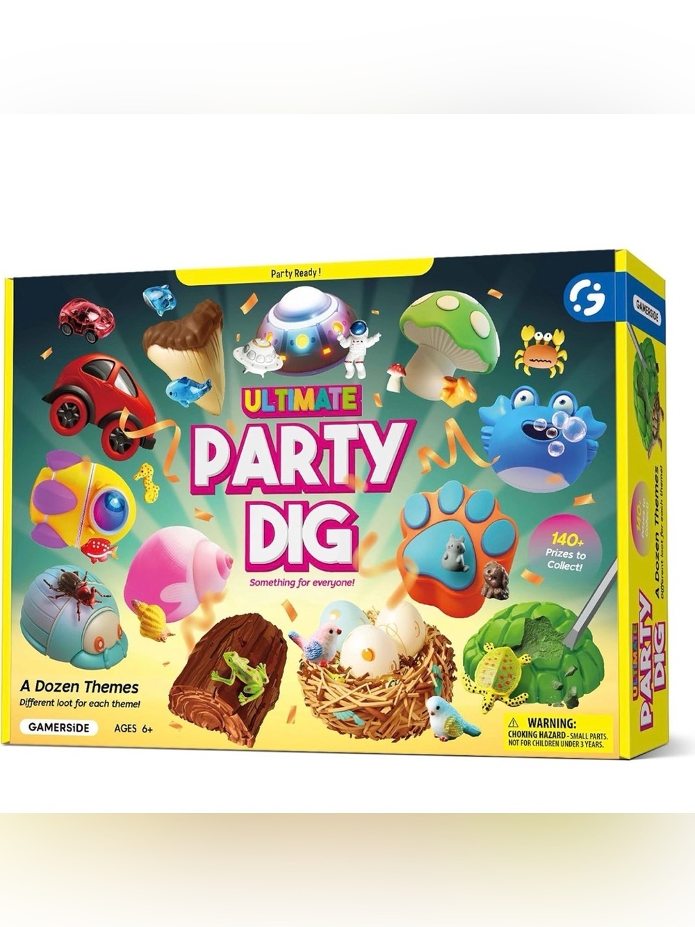 Hasbro Party Dig Game - Yellow, Green, Blue, Pink, Red